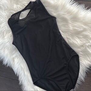 Balera Black Girls (medium) Dance leotard with clasp at back